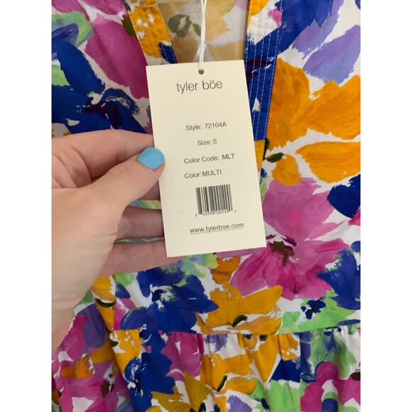 TYLER BOE KARLIE MONET DRESS FLORAL MONET NWT size small - Picture 4 of 7